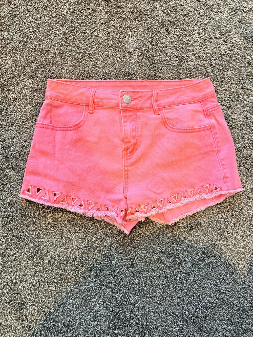 Bright Pink Kids Cutoff Shorts